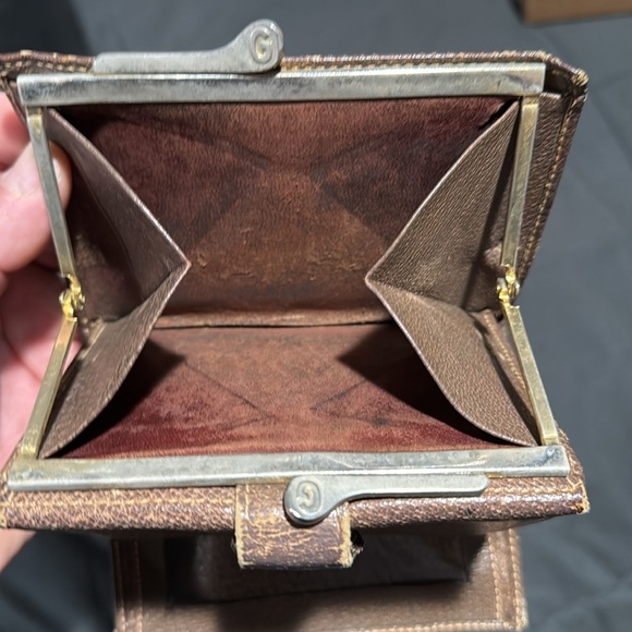 Authentic Vintage Gucci Brown Wallet Micro GG Clasp Very Rare! - Picture 10 of 17